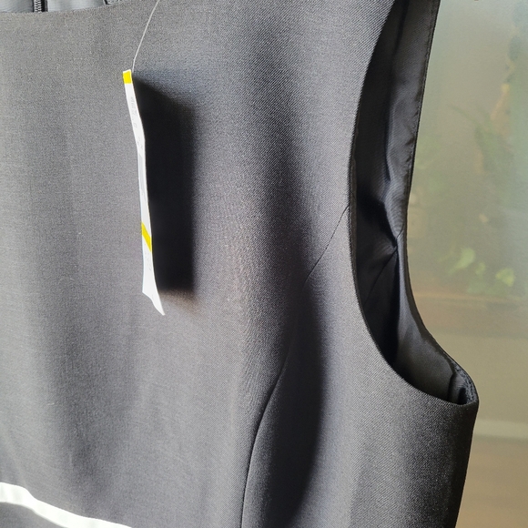 Black Label by Evan Picone Black Pencil Dress Size 14 Knee Length Sleeveless - Picture 7 of 9